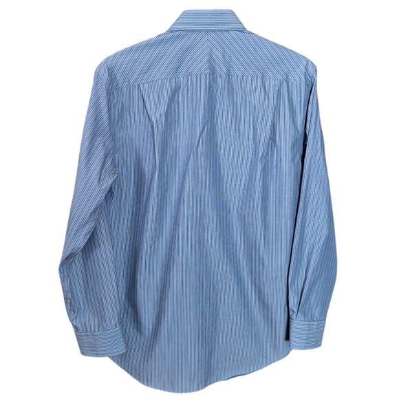 Joseph Abbound 16 32/33 Large Blue Striped Non-Iron Slim Fit Dress Shirt - Picture 3 of 4